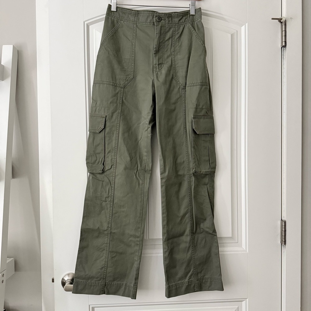 Abercrombie & Fitch Curve Love Green Cargo Pants